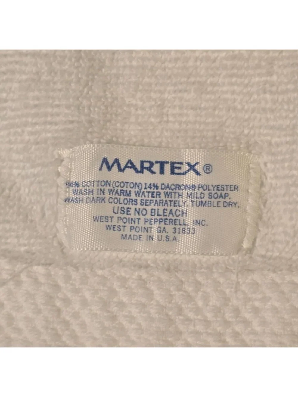Vintage Martex Bath Towel Birds Flowers Blue Green Made In USA